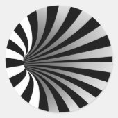 Hypnotic Optical Illusion Spiral Psychedelic Runder Aufkleber (Vorderseite)