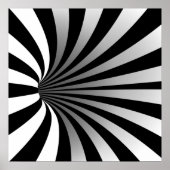 Hypnotic Optical Illusion Trippy Spiral Square Poster (Vorne)