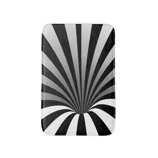 Hypnotic Optical Illusion Trippy Spiral Vortex Badematte (Vorderseite Vertikal)