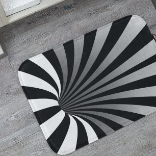 Hypnotic Optical Illusion Trippy Spiral Vortex Badematte