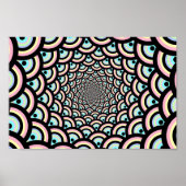 Hypnotic Psychedelic Archway Pattern Poster (Vorne)