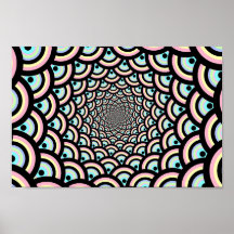 Hypnotic Psychedelic Archway Pattern