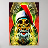 Hypnotic Psychedelic Santa Claus | AI Art Poster (Vorne)