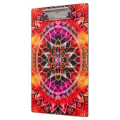 Hypnotic Red Mandala Klemmbrett (Links)