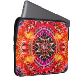Hypnotic Red Mandala Laptopschutzhülle (Vorne Rechts)