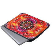 Hypnotic Red Mandala Laptopschutzhülle (Vorne Knopf)