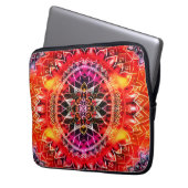 Hypnotic Red Mandala Laptopschutzhülle (Vorderseite Links)