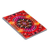 Hypnotic Red Mandala Notizblock (Rechte Seite)