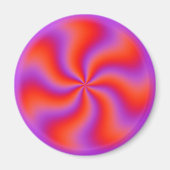 Hypnotic Spiral Optical Illusion Funny Neon Magnet (Vorne)