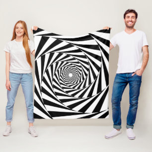 Hypnotic Spiral Pattern Fleecedecke