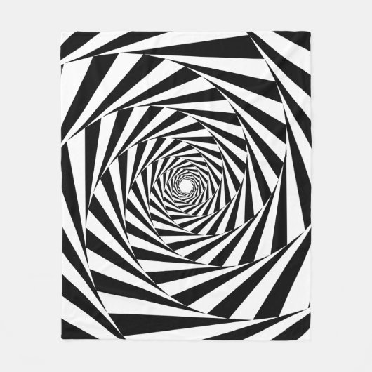 Hypnotic Spiral Pattern Fleecedecke (Vorderseite)