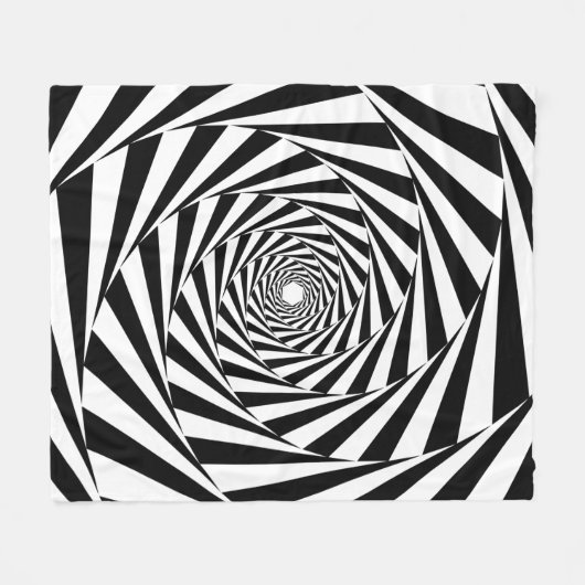 Hypnotic Spiral Pattern Fleecedecke (Vorderseite (Horizontal))