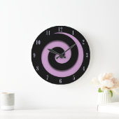 Hypnotic Spiral Purple Numbers Wall Clock Große Wanduhr (Zuhause)