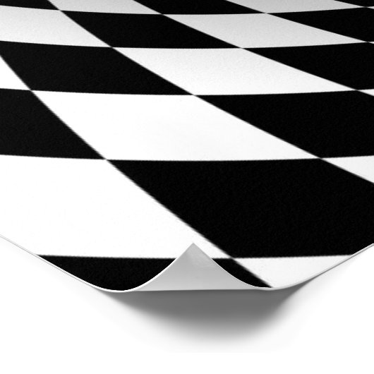 Hypnotic Squares Psychedelic Poster (Ecke)