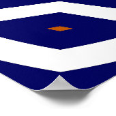 Hypnotic Squiggle pattern Poster (Ecke)