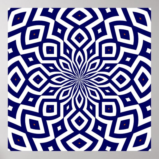 Hypnotic Squiggle pattern Poster (Vorne)