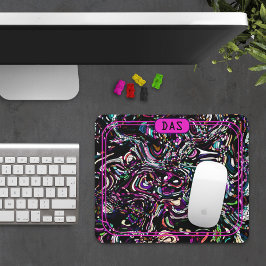 Hypnotic Swirl Energy Lila Mousepad