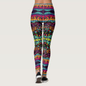 Hypnotic Voyage - Abstraktes Kunstmuster Leggings (Rückseite)