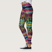 Hypnotic Voyage - Abstraktes Kunstmuster Leggings (Links)