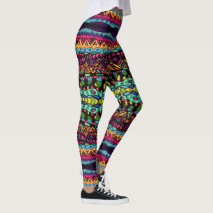 Hypnotic Voyage - Farbiges Abstraktes Kunstmuster Leggings