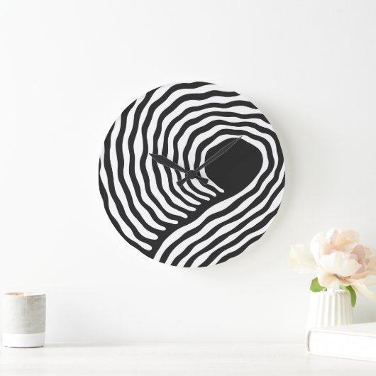 Hypnotic Wave Große Wanduhr (Zuhause)