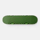 Hypnotic Wavy Green Lines Skateboard (Horizontal)