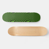 Hypnotic Wavy Green Lines Skateboard (Horizontal)