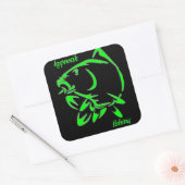 Hypnotik fishing quadratischer aufkleber (Umschlag)