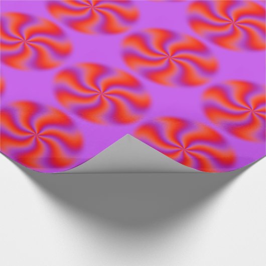 Hypnotik-gewundene Täuschungs-lustiges Neon Geschenkpapier (Ecke)