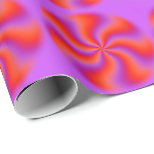 Hypnotik-gewundene Täuschungs-lustiges Neon Geschenkpapier (Rolleneckpunkt)