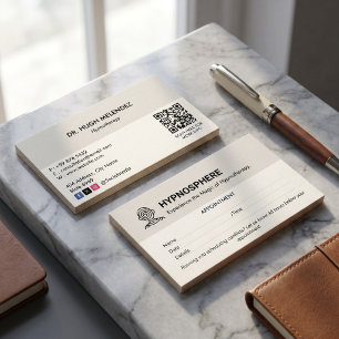 Hypnotiklinik-Geschäft Minimalistische Terminver Visitenkarte