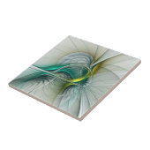 Hypnotische Abstrakt Golden Turquoise Aquamarines Fliese (Seite)