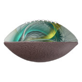 Hypnotische Abstrakt Golden Turquoise Aquamarines Football (Gedreht 90)
