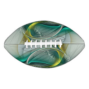 Hypnotische Abstrakt Golden Turquoise Aquamarines Football