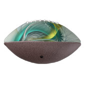 Hypnotische Abstrakt Golden Turquoise Aquamarines Football (Gedreht 270)