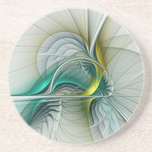 Hypnotische Abstrakt Golden Turquoise Aquamarines Getränkeuntersetzer