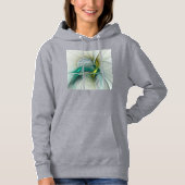 Hypnotische Abstrakt Golden Turquoise Aquamarines Hoodie (Vorderseite)
