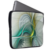 Hypnotische Abstrakt Golden Turquoise Aquamarines  Laptopschutzhülle (Vorne Rechts)