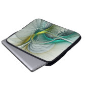 Hypnotische Abstrakt Golden Turquoise Aquamarines  Laptopschutzhülle (Vorne Knopf)