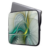 Hypnotische Abstrakt Golden Turquoise Aquamarines  Laptopschutzhülle (Vorderseite Links)