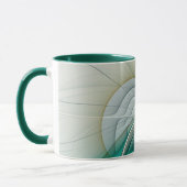 Hypnotische Abstrakt Golden Turquoise Aquamarines  Tasse (Links)