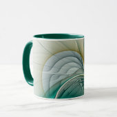 Hypnotische Abstrakt Golden Turquoise Aquamarines  Tasse (Vorderseite Links)
