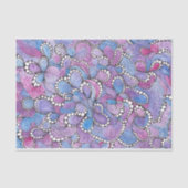 Hypnotische Abstrakte handGezeichnet Lila Bio Wirb Seidenpapier (Vorderseite)