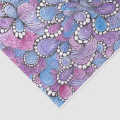 Hypnotische Abstrakte handGezeichnet Lila Bio Wirb Seidenpapier (Ausschnitt)