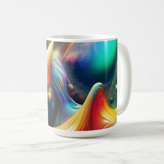 Hypnotische abstrakte Landschaft Kaffeetasse (VorderseiteRechts)