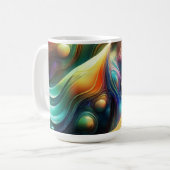 Hypnotische abstrakte Landschaft Kaffeetasse (Vorderseite Links)