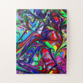 Hypnotische Abstrakte Rainbow-Paint-Wirbel Puzzle (Vertikal)