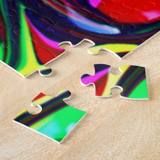 Hypnotische Abstrakte Rainbow-Paint-Wirbel Puzzle (Seite)