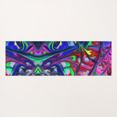 Hypnotische Abstrakte Rainbow-Paint-Wirbel Yogamatte (Rückseite (Horizontal))