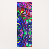 Hypnotische Abstrakte Rainbow-Paint-Wirbel Yogamatte (Vorderseite)
